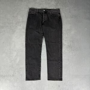 Levis 501 ST Premium Straight Leg Jeans Black Wash - Size: 36x32